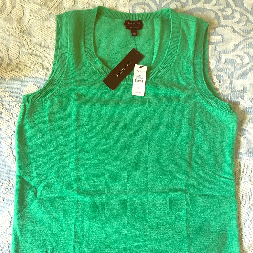 Talbots cashmere sleeveless sweater